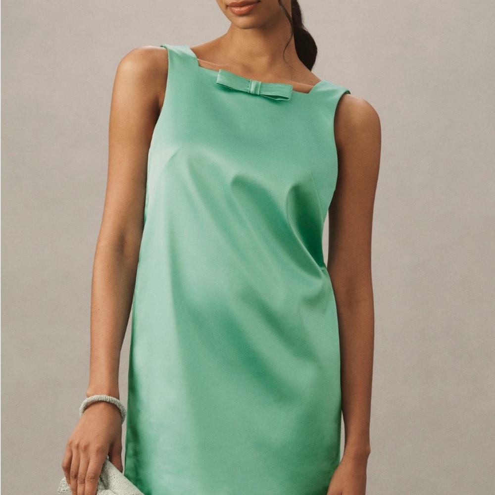 Anthropologie Green Sleeveless Dress